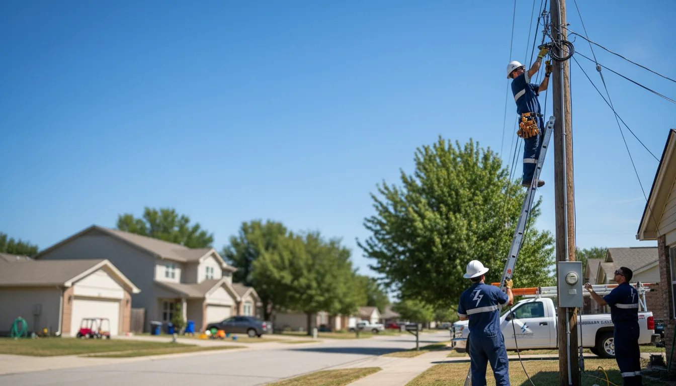 Residential electrician providing installation services in Trophy Club, TX